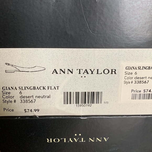 ANN TAYLOR GIANA SLINGBACK FLATS - Picture 7 of 7